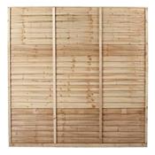 Brown Heavy Duty Woodlap Fence Panel 6 x 6 ft  image