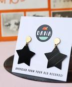 Black Dangly Stars Earrings image