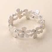 Silver Plated Multi Flower Bangle image