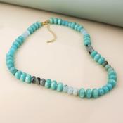 Green Stone Mix Multi Bead Necklace image