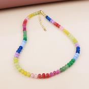 Semi Precious Rainbow Beaded Necklace image