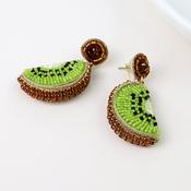 Kiwi Fruit Embellished Stud Drop Earrings image
