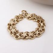 Unity Golden Worn Chunky Chains and Stars Bracelet