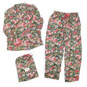 Pink Mix Tropical Print Luxury Pyjama Set S/M image