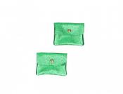 Beky Leather Wallet - Kelly Green Metallic