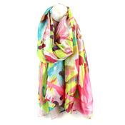 Neon Brights Brush Stroke Print Scarf image