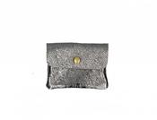 Beky Leather Wallet - Gunmetal Metallic