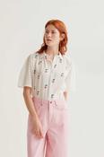 CF White Shirt with Embroidered Cherries - S image