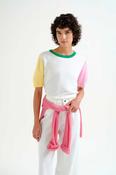 Knit Top with Multicolored Details - S image
