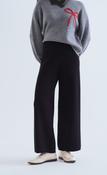 Black Basic Knit Trousers - M