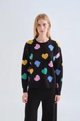 Heart Print Sweater - S