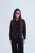 Heart Print Black Shirt - S