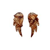 Wings Earrings Rust Rose Gold image