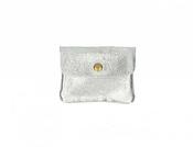 Beky Leather Wallet - Silver Metallic