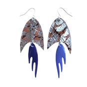 Mesoglea Earrings Midnight Silver