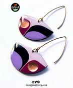 BEA (purple, lilac, and black with a pop of copper) Earrings image