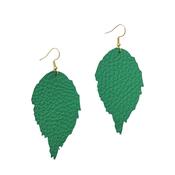 Duilleog Large Leaf Earrings Green image