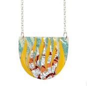 Rothlu Necklaces - Peitil Necklace Blue Gorse Umber Silver