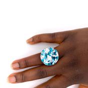 Ró Ring Silver Blue image