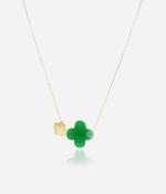 Green Clover Gold Necklace image