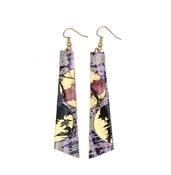 Rothlu Earrings - Hoopla Earrings Purple/Red/Black/Gold image