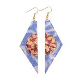 Irma Earrings Blue Red Gold image