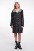 Ishana Reversible Raincoat Black and Black Leopard - 40