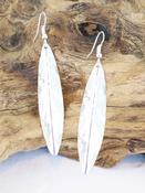 Folded Beaten Oval Earrings image