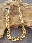 Short Snake Loop Necklace Gold image