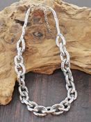 Short Snake Loop Necklace Silver image