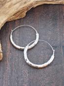 Snake Hoop Earrings Silver image