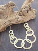 Beaten Ring Necklace Gold image