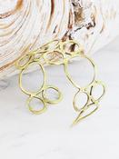 Beaten Open Ring Cuff Gold image