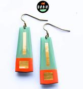 DANA Earrings - LEXI Deep Orange, Mint Green, Lush Gold image