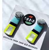 DANA Earrings - MAE Blue, Neon Yellow, Silver image
