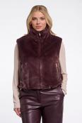 NIkki Faux Fur Waiscoat Chocolate Bean - 38 image