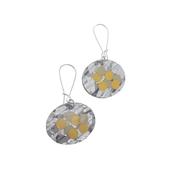 Pebble Earrings Yellow Silver