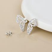 Sterling Silver Butterfly Wing Earrings image