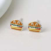 Sterling Silver Burger Studs image