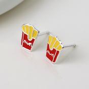 Sterling Silver French Fries Studs image