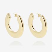 Large Flat Hoop Earrings image