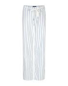 Colette Linen/Co Stripe Cobalt Wide Leg Trousers - 40 image