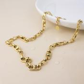 Gold Plated Stainless Steel Polished Link Necklace image