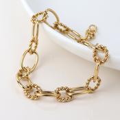 Gold Plated Stainless Steel Twist Link Bracelet image