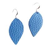 Small Leaf Earrings Sky Blue image