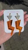 Grace Jones Lightning Bolt Orange Earrings