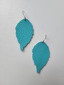 Duilleog Large Leaf Earrings Lagoon Blue image