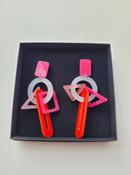 Throwing Shapes Fuchsia Earrings