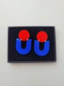 Arc Red and Blue Earrings image