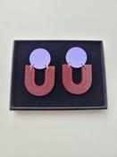 Arc Lilac and Wine Earrings